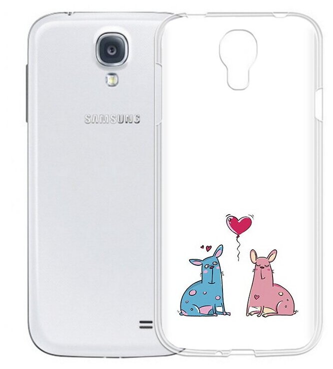 Чехол задняя-панель-накладка-бампер MyPads Лама любовь для Samsung Galaxy S4 GT-i9500/i9505 противоударный