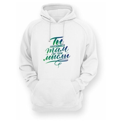 фото Худи goodbrelok, размер 40, белый