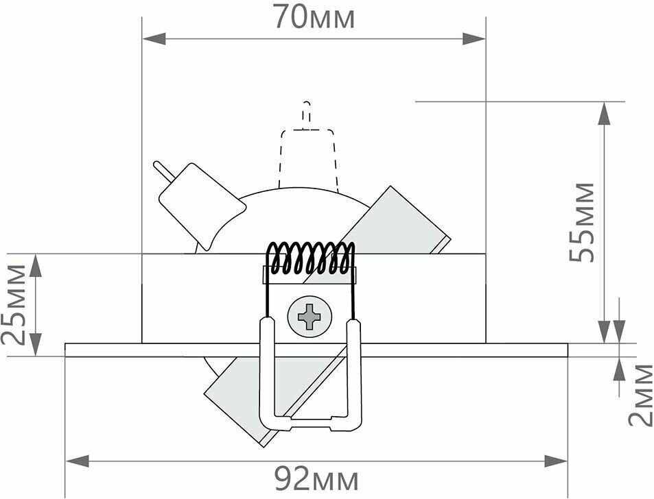 Светильник потолочный встраиваемый, MR16 G5.3, черный-хром DL2801 - фотография № 2