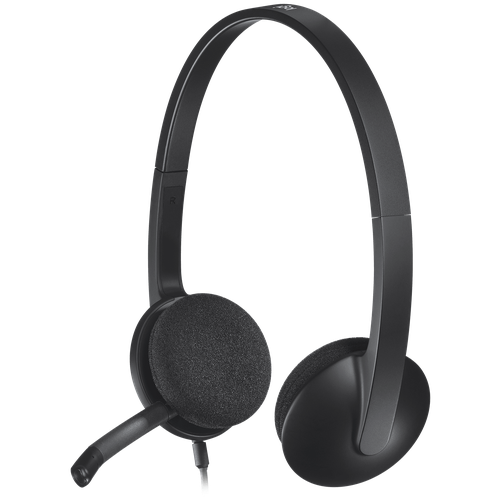 Проводные наушники Logitech USB Headset H340, черный