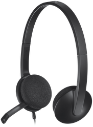 Компьютерная гарнитура Logitech USB Headset H340, черный (981-000475)