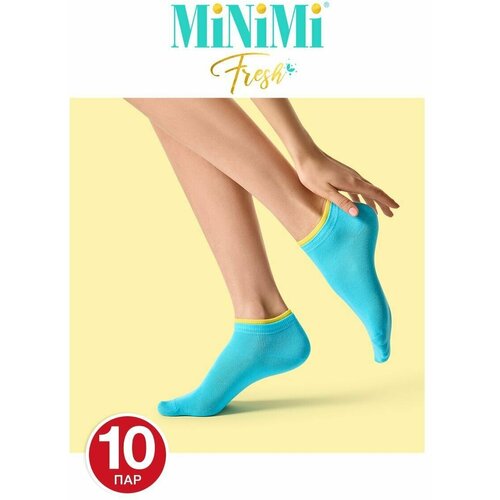 Носки MiNiMi, 10 пар, размер 39-41 (25-27), бирюзовый носки женские х б minimi cotone1101 набор 4 шт размер 35 38 acqua голубой