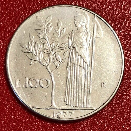 Монета Италия 100 лир 1977 год #5-8 монета италия 100 лир 1970 год 5 8