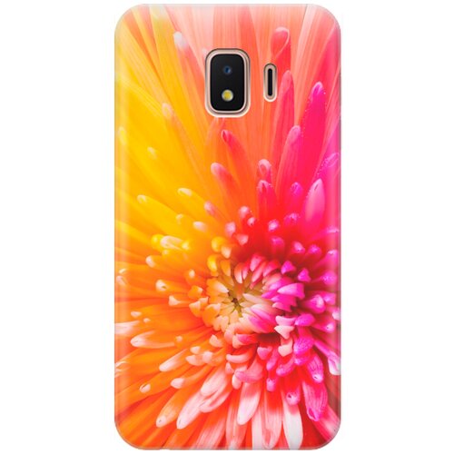 фото Ультратонкий силиконовый чехол-накладка для samsung galaxy j2 core с принтом "розовая хризантема" gosso