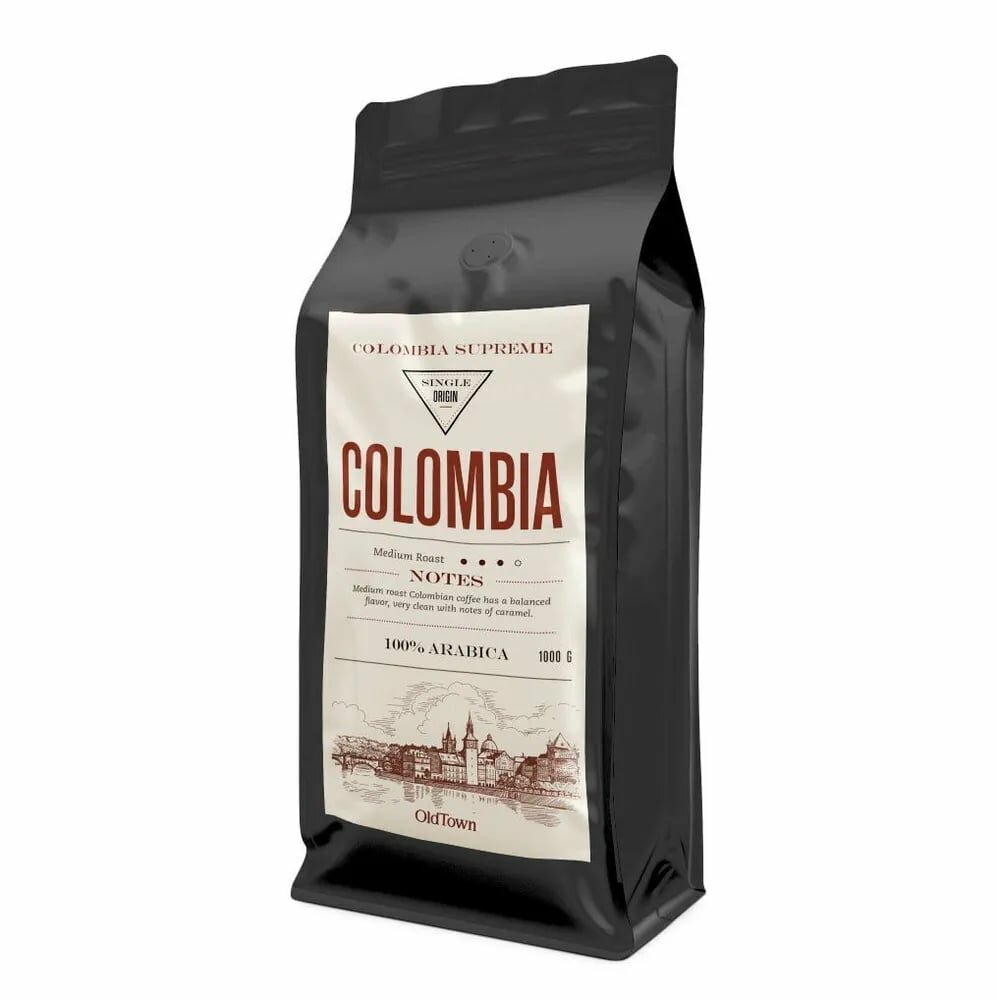 Кофе в зернах колумбия супремо арабика 100% 1 кг OldTown свежая обжарка