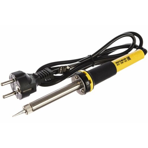 Набор для паяльных работ STAYER 60Вт с 2К рукояткой конус подставкаприпойсменное жалооловоотсоссменная насадка PROTerm 170000₽