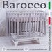 Детская кроватка Sweet Baby с маятником Barocco New Серый/Белый
