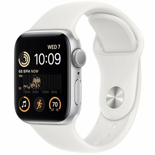 Смарт-часы Apple Watch SE 44 мм 2022 серебристый ML спортивный ремешок 3149000₽