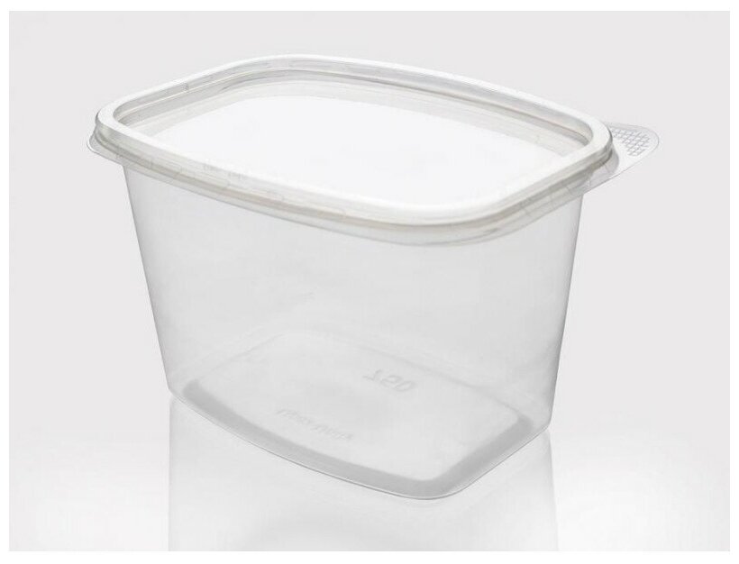 Набор контейнеров • 3 шт/уп с крышкой прямоугольные прозрачные пластиковые • Teb Plastic 1 уп - фотография № 2