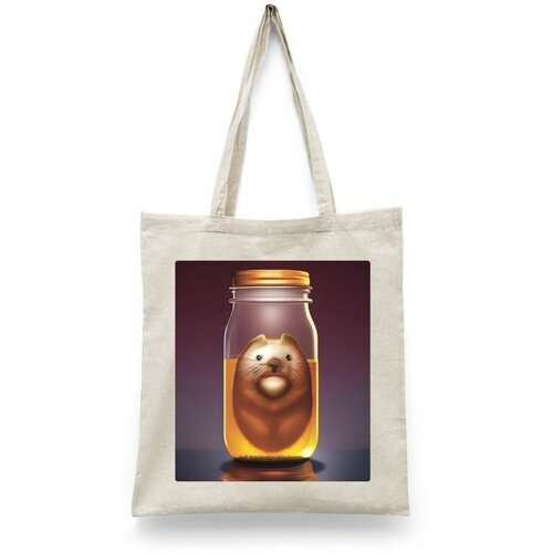 фото Сумка-шоппер унисекс каждому своё "кротовуха/крот/мем" черная