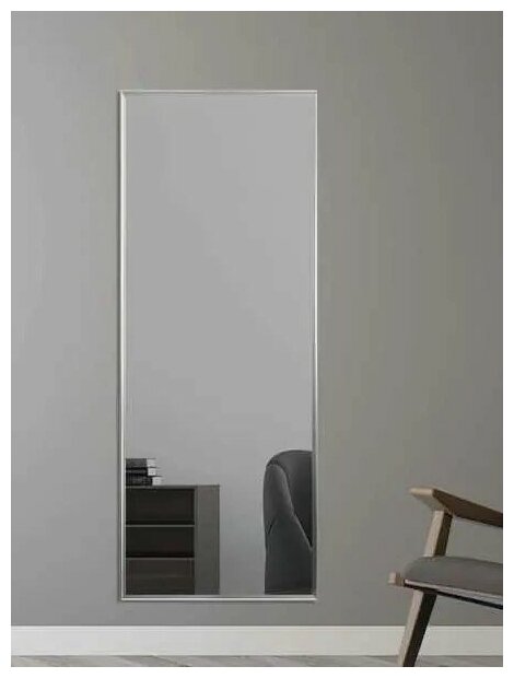 Зеркало настенное зеркало интерьерное ONE MIRROR 140х60 см, серебро - фотография № 5