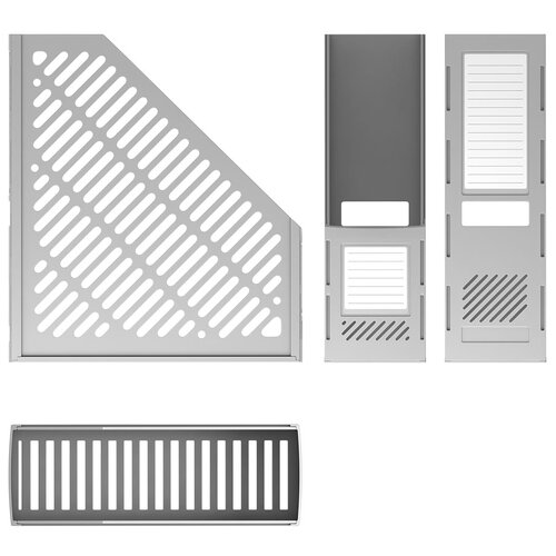 фото Подставка пластиковая для бумаг вертикальная erichkrause® classic, 90мм, серый