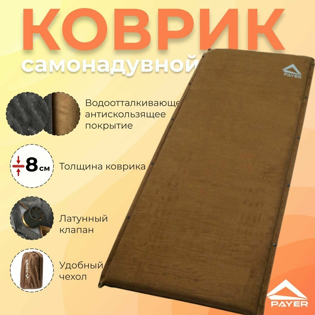 Коврик самонадувной Novatex Payer Premium PM-08