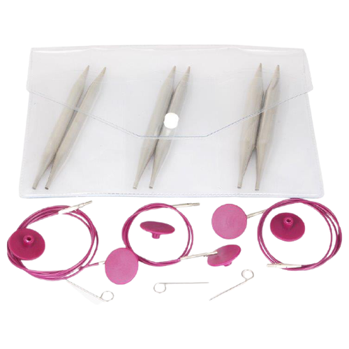 Спицы Knit Pro съемные Nova Metal. Starter Set 10604, диаметр 5 мм, длина 80 см, розовый cricut joy starter tool set