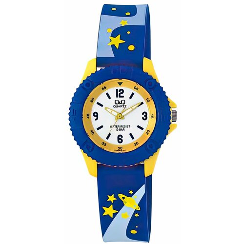 фото Наручные часы q&q, кварцевые, корпус пластик, ремешок пластик, водонепроницаемые