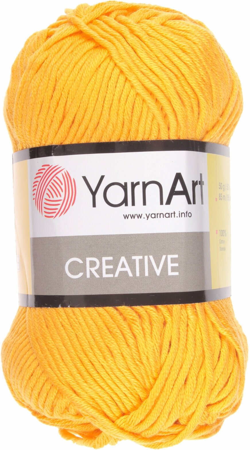 Пряжа YarnArt Creative желтый (228), 100%хлопок, 85м, 50г, 1шт