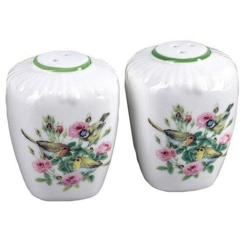 фото Доляна набор для специй пение соловья белый/зеленый/розовый