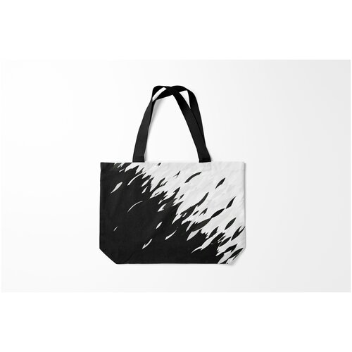 фото Сумка-шоппер / 46х35 см / популярные иллюстрации / текстуры black and white burnettie
