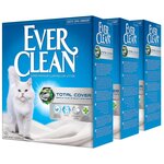 Наполнитель для кошачьего туалета EVER CLEAN Total Cover комкующийся с микрогранулами 10л*3 (упаковка 3 шт.) - изображение