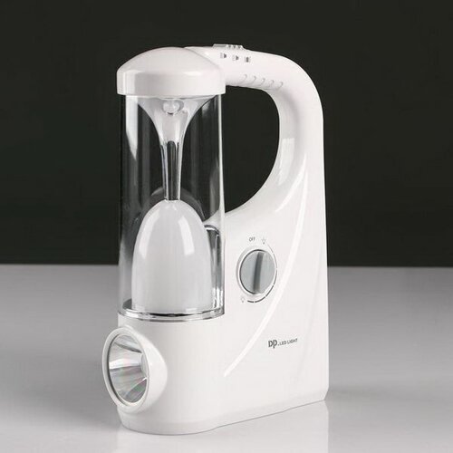 фото Фонарь-светильник, 1+5 вт, 1 а, 3600 мач, 3 ч работы, зарядка телефона, 16.5 x 7 x 24.7 см сима-лэнд