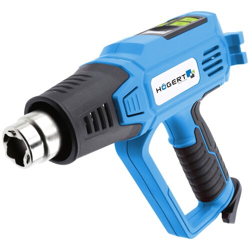 Фен промышленный профессиональный с ЖК дисплеем - тонкая настройка теплового контроля, защита от перегрева HOGERT