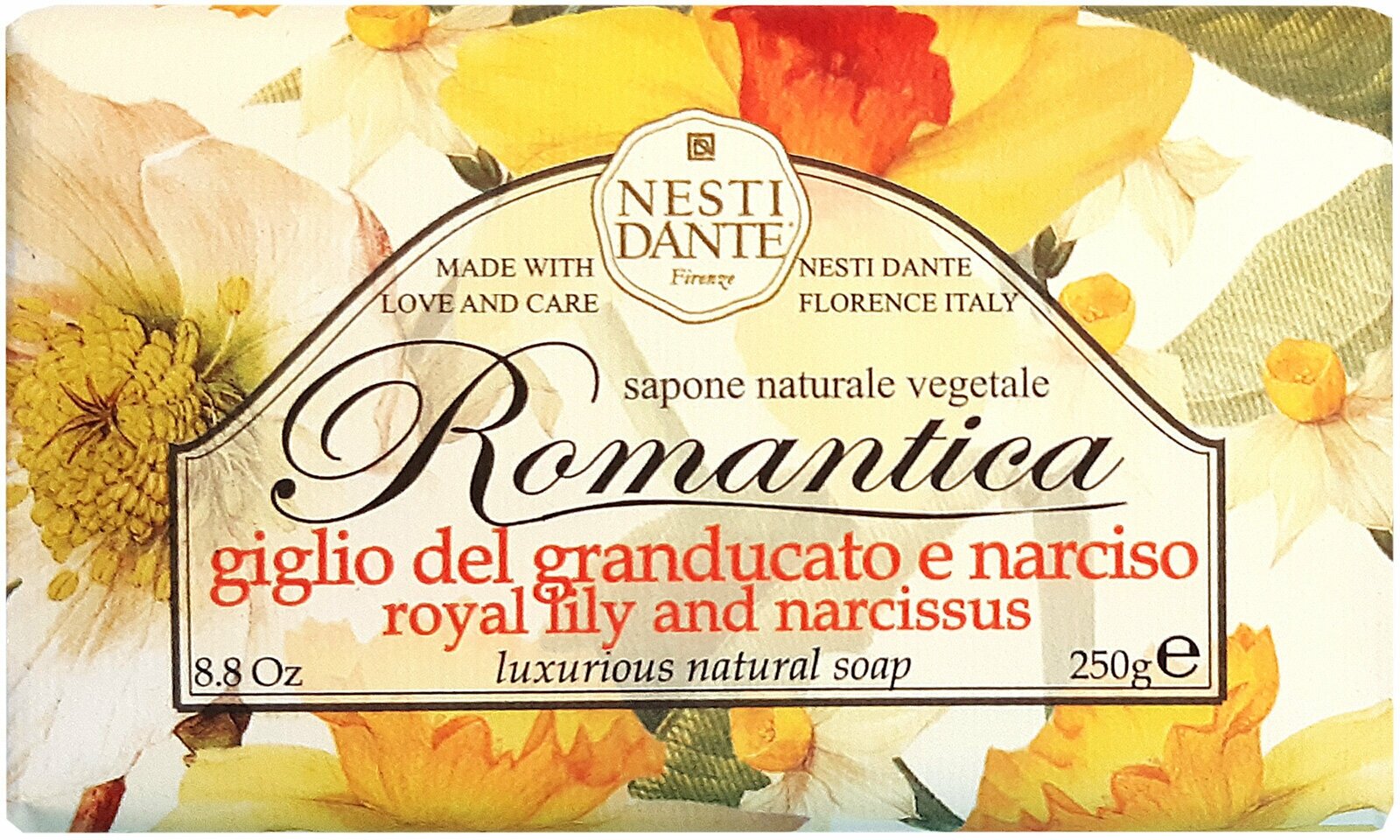 Мыло кусковое Nesti Dante Королевская лилия и нарцисс, 250г