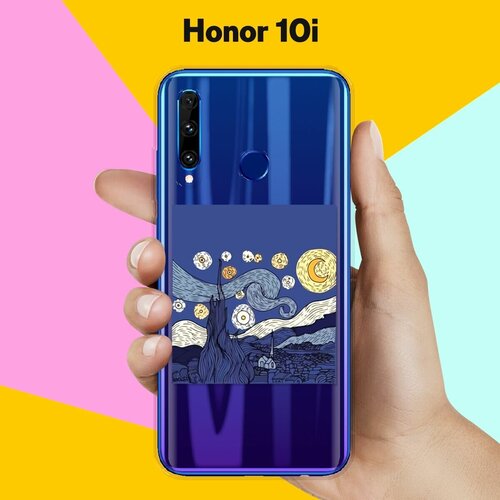 Силиконовый чехол Ночь на Honor 10i силиконовый чехол на honor 10i панды для хонор 10 ай