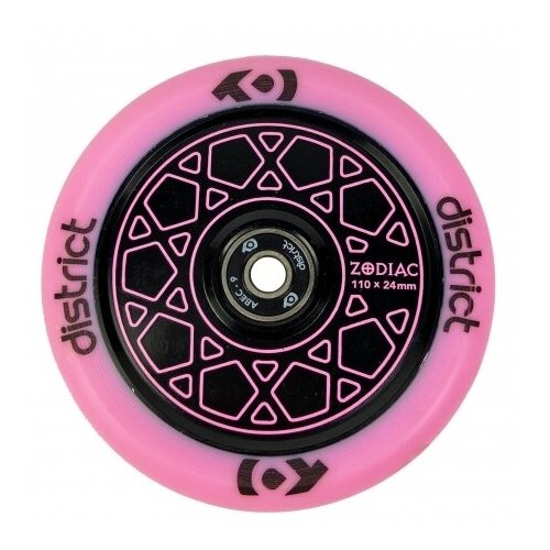 Колесо DISTRICT Zodiac Wheel 110x24mm Pink/Black