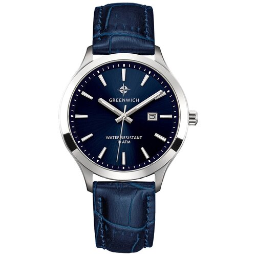 Наручные часы GREENWICH Helm GW 041.16.36, синий, серебряный