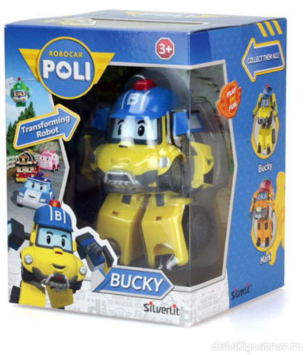 Silverlit Robocar Poli Машинка трансформер Баки 10 см, 83308