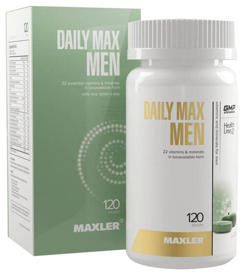 Витамины для мужчин Daily Max Men Maxler 60 табл. (Без вкуса)