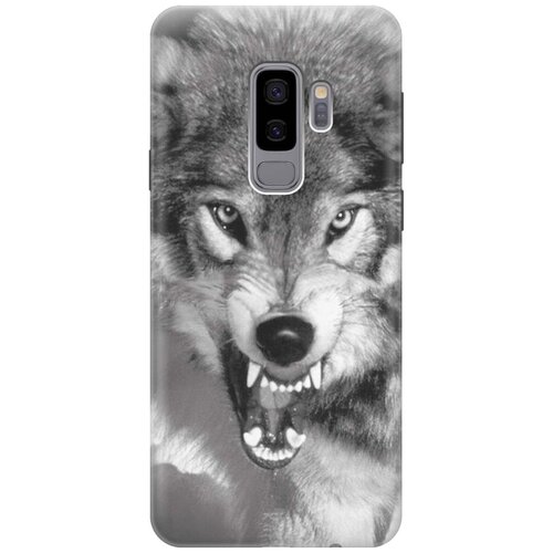 фото Gosso ультратонкий силиконовый чехол-накладка для samsung galaxy s9 plus с принтом "волчий оскал"