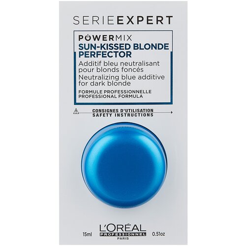Флюид для волос L'Oreal Professional Blondifier Powermix Sun-kissed Blonde Perfector с синим пигментом, анти-медная добавка для волос 15 мл