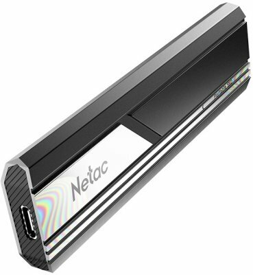 Ssd накопитель Netac ZX10 1TB USB 3.2 Gen 2 Type-C External SSD, R/W up to 1050/950MB/s, with USB C to A cable and 10Gbps USB C to C cable 5Y wty (NT01ZX10-001T-32BK) - фото №1