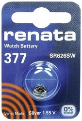 Батарейка для часов Renata 377 (SR626SW) BL1, 1 шт