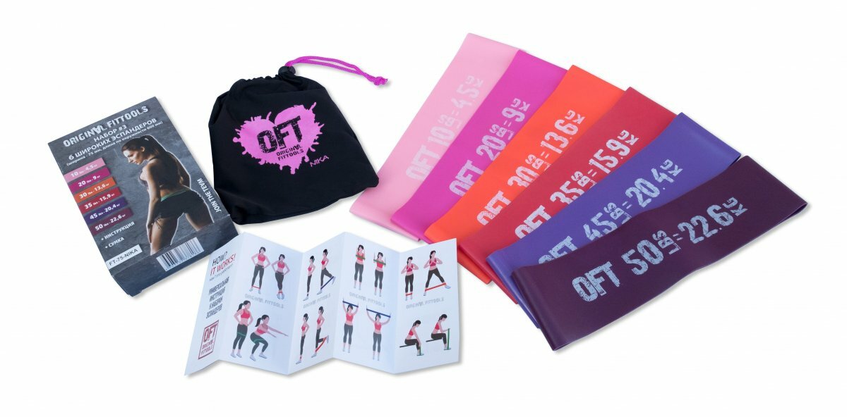 фото Набор из 6 широких мини-эспандеров ORIGINAL FITTOOLS