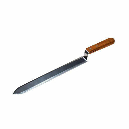 Нож пасечный нержавейка 280 мм широкий для распечатки сотов, заточка с двух сторон,