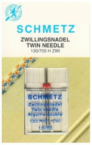 Иглы Schmetz, стандартные двойные ZWI № 80/1.6