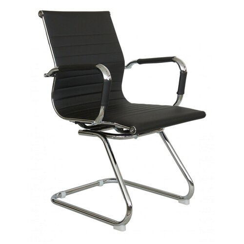 фото Стул рива chair (6002-3), металл/искусственная кожа, цвет: черный