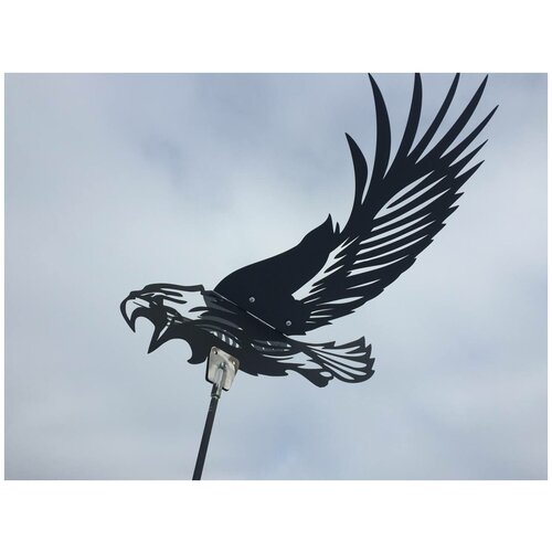 Флюгер на крышу Орел 3Д, большой: 80 см, черный флюгер орел большой 50х60см