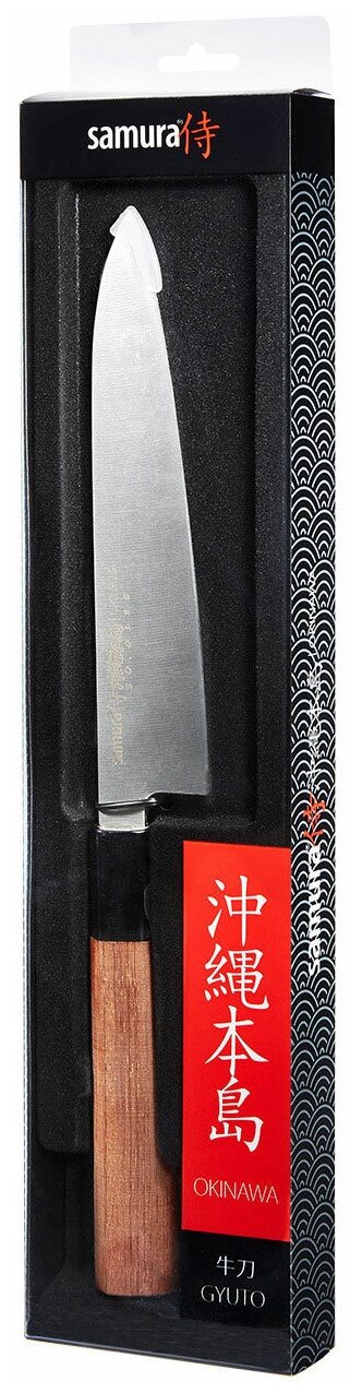 Шеф-нож Samura гюто Okinawa, лезвие 17 см - фотография № 2