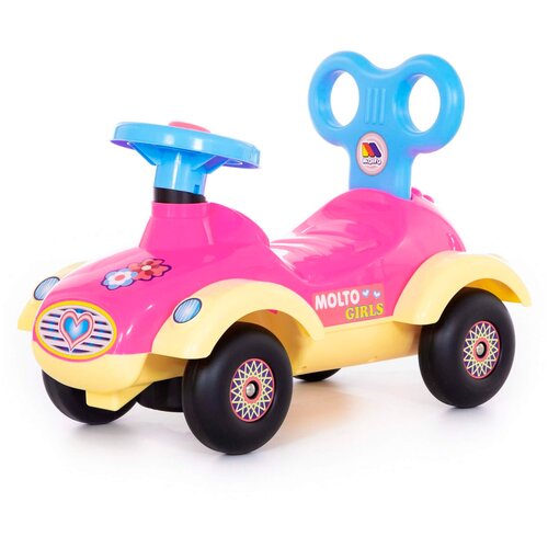 каталка автомобиль для девочек сабрина 4 Каталка-игрушка Molto Сабрина №4 (72245), розовый