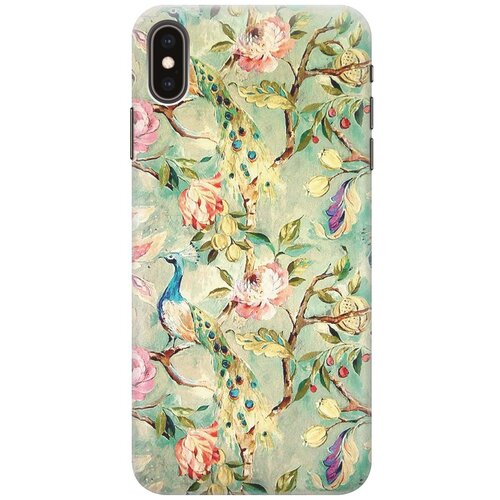 фото Gosso ультратонкий силиконовый чехол-накладка для apple iphone xs max с принтом "винтажный цветочный паттерн"