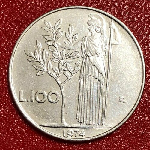Монета Италия 100 лир 1974 год #5-8