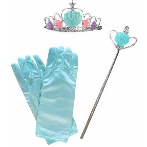 Карнавальный набор Принцесса 4 предмета: корона, перчатки, ободок, жезл карнавальный набор принцесса 4 предмета корона перчатки ободок жезл