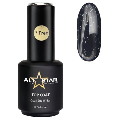 Топ без липкого слоя Top Coat All Star Quail egg White, 15 мл