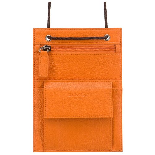 фото Нагрудный кошелек dr.koffer x253550-170, натуральная кожа оранжевый