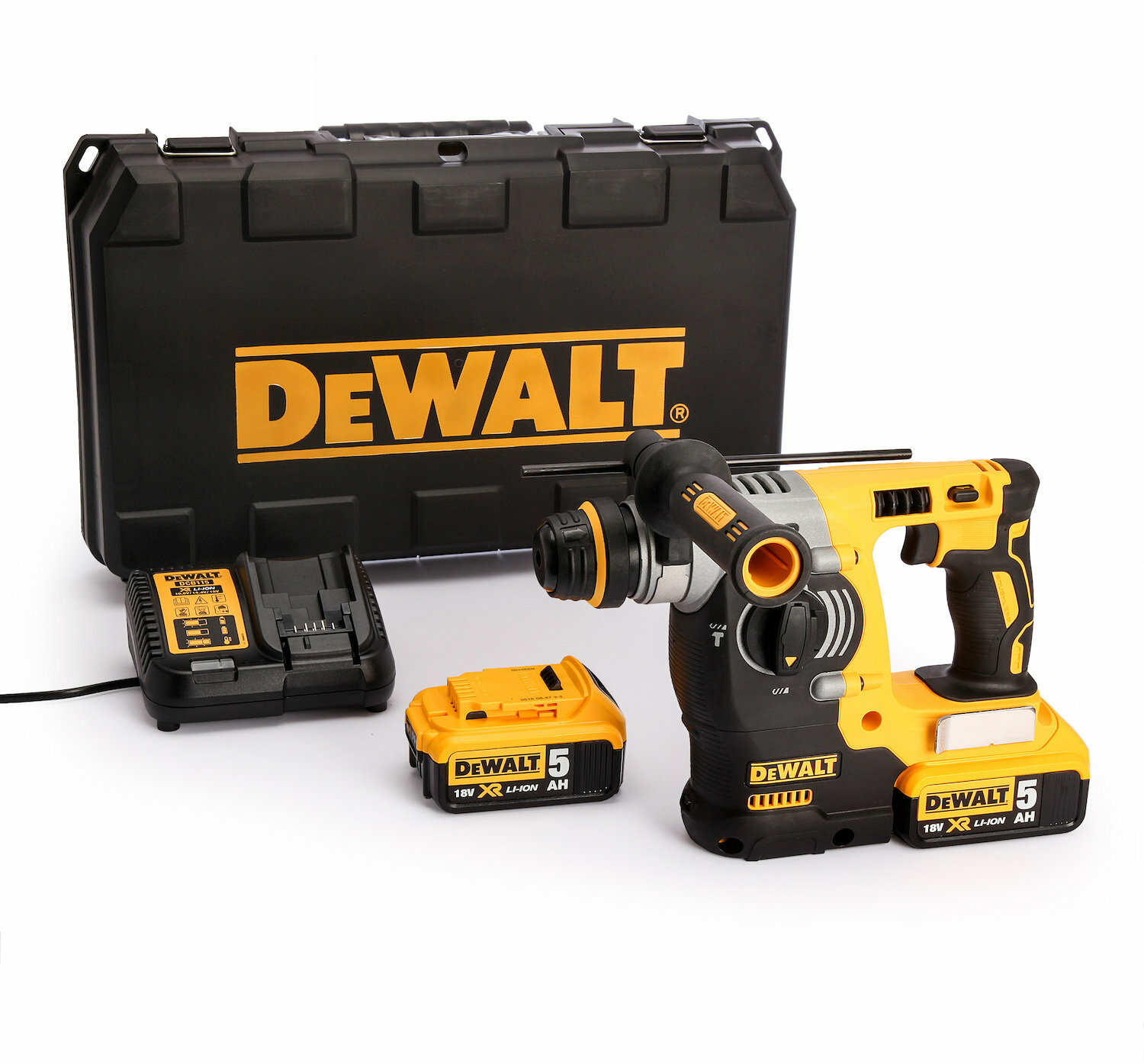 Аккумуляторный бесщеточный перфоратор DEWALT 18 В, 2.1 Дж, 4600 уд/мин, 1100 об/мин, с 2 АКБ 5 Ач и ЗУ, в кейсе TSTAK, - фото №13