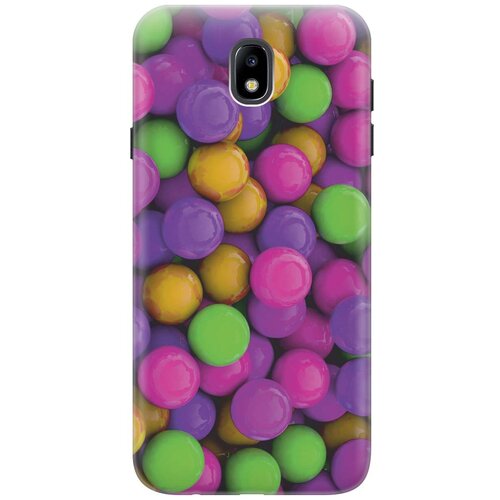 фото Gosso ультратонкий силиконовый чехол-накладка для samsung galaxy j7 (2017) с принтом "разноцветные драже"