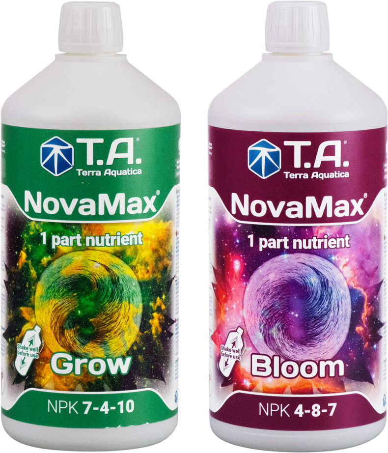 Комплект удобрений GHE Flora Nova Grow 0,5л + Flora Nova Bloom 0,5л (Terra Aquatica) - фотография № 1